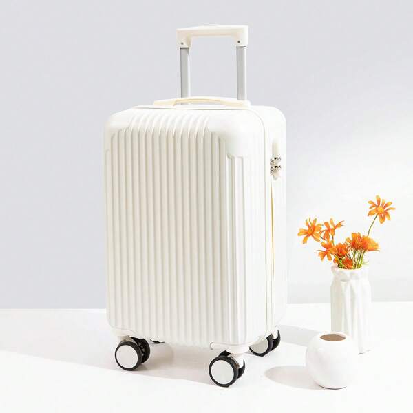 Lightweight Carry-On Luggage Suitcase For Men And Women, Stylish Spinner Wheeled Password Travel Trunk Vacation Travel Accessories Summer Travel Essentials