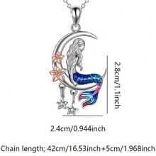 New Cross-Border Personalized Mermaid Star Multi-Color Necklace As A Gift Pendant For Valentine's Day In Europe And America. - Multicolor - View 1