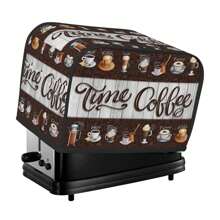 1 buc. Capac de praf pentru aparatul de cafea, hota de praf pentru prăjitor de pâine, 2/4 felii, potrivită pentru majoritatea cuptorului cu microunde.