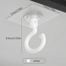 1pc Kitchen Ceiling Rotating Hanging Hook, Ceiling Mounted Utility Hook, Damage-Free Wall/Ceiling Mounted Hook
