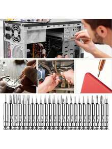 1 Set 25-In-1 Multifunctional Screwdriver Leather Cover Combination Set For Household Disassembly Maintenance Tools.Repair Tool Kit - Multicolor - View 2