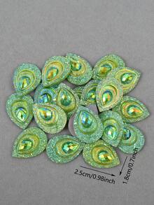 20 piezas/Paquete Grandes Rhinestones de resina con forma de gota de agua, de 18*25mm de tamaño, multicolor en forma de ojo, rhinestones de resina AB coloridos para manualidades DIY, disfraces de baile, zapatos, bolsos