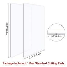 CYFUN DESIGN 1 Pair 22.5x15.5x0.3cm/38.1x22.4x0.3cm/32.3x22.4x0.3cm Clear Polycarbonate Plastic Cutting Plates For Die Cutting Machine,Back To School,School Supplies