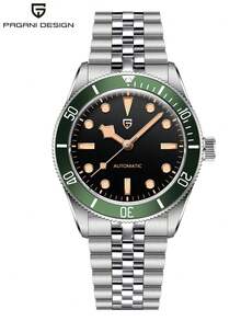 PAGANI DESIGN 2025 New Mechanical Watch Men Japan NH35A Automatic Stainless Steel Waterproof Sapphire Glass Luminous Wristwatch PD-1812 - màu xanh lá - Xem 1