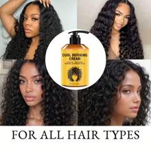 2pcs 9.47 Oz Argan Oil Curl Defining Cream, Anti-Frizz, Enhance Elasticity, Moisturizing, Long-Lasting Hold, For Dry And Curly Hair, Castor Oil Curl Defining Cream
