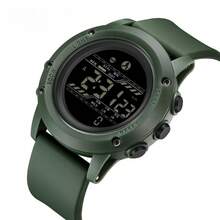 Men's New Watch Sports Pedometer Electronic Watch Multifunctional Waterproof Men's Watch Luminous Alarm Clock Student Watch Calorie Display Hundred Watches - Camouflage Yellow - View 2