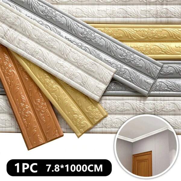 1 szt. 10 m piankowe naklejki ścienne 3D samoprzylepne obramowanie listwy przypodłogowej wodoodporna naklejka na tapetę salon sypialnia dekoracje ścienne DIY naklejka tło