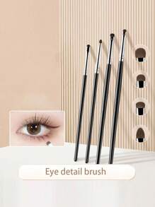 4pcs Eye Makeup Brush Set, Multi-Functional For Eyeliner, Eyeshadow, Highlighting