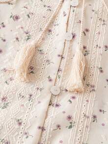 加大码时尚印花衬衫，宽松设计，优雅百搭