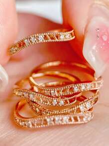 1pc S925 Sterling Silver Asymmetrical Elegant Lace Hollow Zirconia Ring, Versatile Ins-Style Design For Women Daily Wear, Wedding Jewelry, Holiday Party Gift