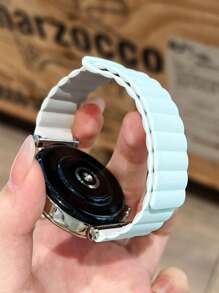 Correa de silicona magnética compatible con Galaxy Watch 3/4/5/6, GT4/3, Garmin, Amazfit en tallas 18 mm, 20 mm y 22 mm