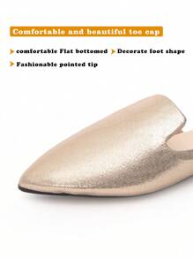 Zapatos planos con punta puntiaguda y estilo deslizante para mujeres, para primavera, verano y otoño, tallas grandes 35-45, nuevos artículos