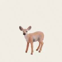 Realistic Solid White-Tailed Deer Forest Animal Model, Christmas Toy Set, Desktop Decor, Party Decoration - Multicolor - View 13