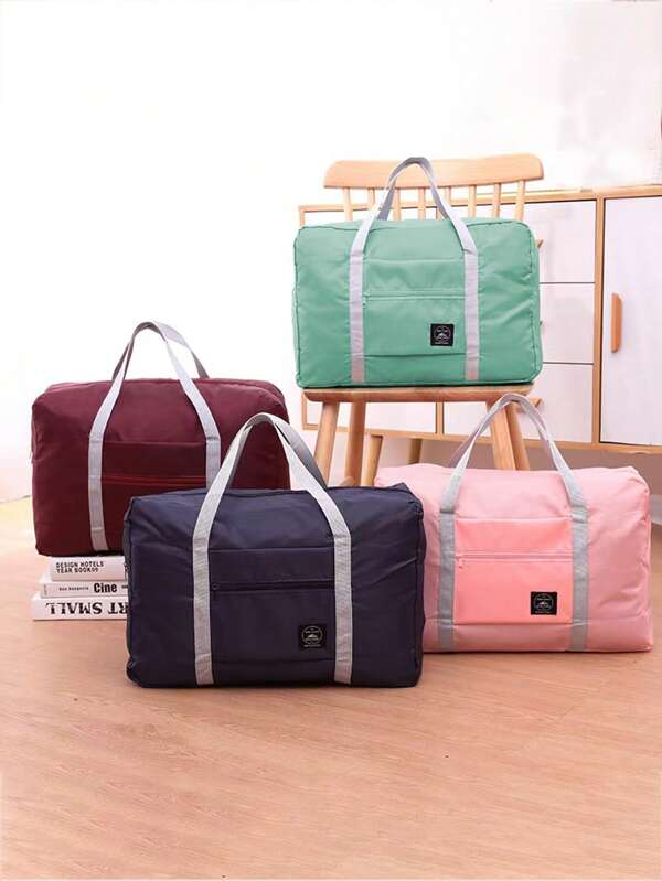 1pc Lightweight And Spacious Travel Bag, Suitable For Sports, Travel, Vacation, Weekend Trip, Back To School, Camping, Hiking, Summer Foldable Large Capacity Travel Storage Bag, Unisex Waterproof Travel Tote Handbag, Work, Fitness, School Supplies, University Essential Graduation Bag For School School Accessories School Stuff