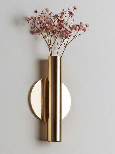 1/2/3 miếng dán trang trí tường, mặt dây chuyền không đục lỗ, cắm hoa bằng kim loại, hoa giả, trang trí tường trong nhà, bình hoa