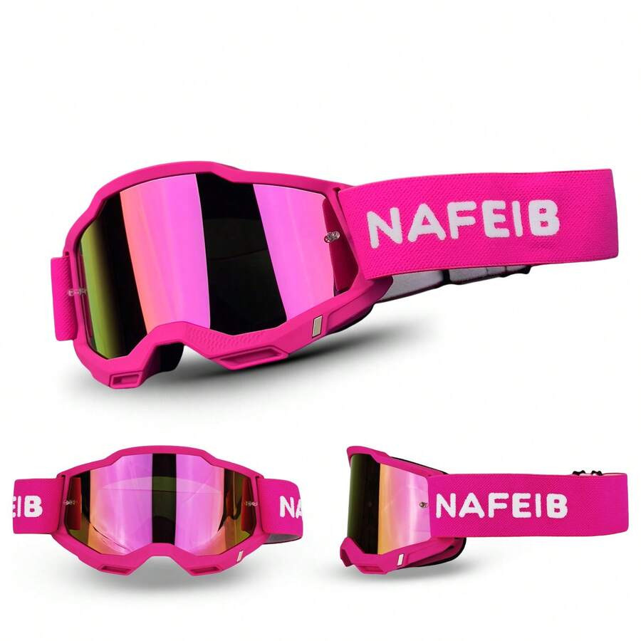 Riding Equipment, Off-Road Riding Goggles, Motorcycle Goggles, KTM Off-Road Motorcycle Goggles, Skiing Goggles, Riding Goggles, Adult Men's And Women's Outdoor Windproof Climbing Goggles, Skiing Equipment, Snowmobile Goggles, 1 Pair - 彩色 - 查看 1