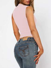 Women's Sexy V-Neck Lace Y2K Casual Vest Top, Fashion Comfortable Spring Summer Holiday Commuter