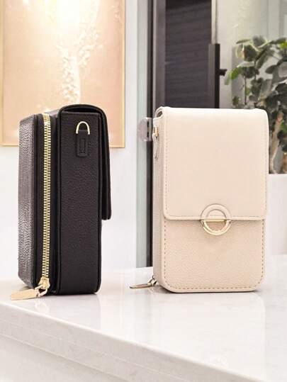 New Messenger Bag A Multi-Function Large-Capacity Double-Layer Zipper Mobile Phone Wallet, Fashion Simple And Delicious Soft Image, Leisure Holiday, Dating