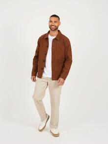 brave soul Faux Wool Shacket - Tan - View 2