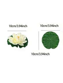 1/2Pcs Realistic White Simulated Lotus Flowers, Artificial Lotus Flowers With Green Leaves, Artificial Floating Pool Flowers, Durable Plastic Fake Water Lilies.Suitable For Wedding Decor, Home Decor, Living Room Decorations, Room Decor, Flower Arrangements In Vases, Photography Props, Outdoor Decor, Garden Decor, Pond Decor And Party Decor, Floating In Flower Ponds, Pond Plant Decorations, And Water Decorations For Ponds And Aquariums. - White - View 12
