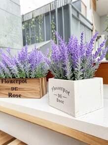 10pcs Artificial Lavender Flowers Bouquet, Purple Fake Plastic Lavender Flowers For Wedding Decor, Tabletop Centerpiece, DIY, Christmas, Spring Home Decor