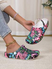 New Women Garden Shoes, Adjustable Loose Flat Slippers, Bedroom/Travel/Beach Slides, Backless Sandals - Multicolor - View 1