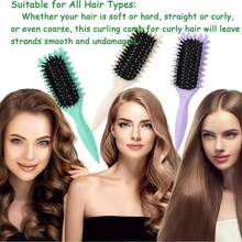 1 件套刷子，野猪鬃毛卷发刷，用于造型，2025 年最新设计发刷，用于定义和塑造卷发，非常适合女性卷发造型