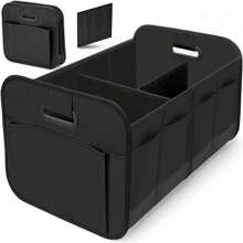 Car Trunk Organizer, Car Storage Organizer With 70L Large Capacity Waterproof Collapsible And 10 Pockets, 600D Oxford Polyester,Trunk Organizer For Any Car, Black