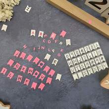 1pc Silvery Banner Alphabet Letters Metal Cutting Dies For Scrapbook DIY Photo Album Flag Words Card Making Stencils - Silver - View 1