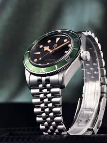 PAGANI DESIGN 2025 New Mechanical Watch Men Japan NH35A Automatic Stainless Steel Waterproof Sapphire Glass Luminous Wristwatch PD-1812 - màu xanh lá - Xem 4