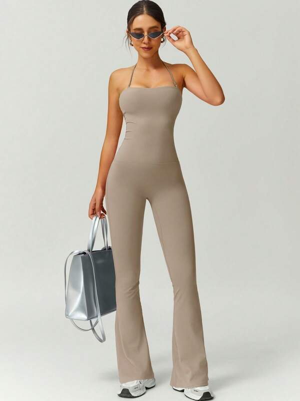 NcmRyu 1 Stück Damen Outdoor Sport, Tanz, Fitness, Yoga Jumpsuit mit Bauchkontrolle, Frühling/Sommer
