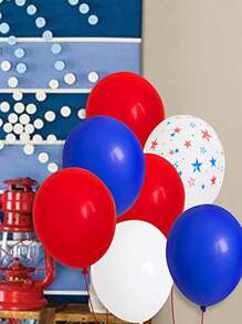 20 Red White Blue Balloons - 4th Of July Decorations Independence Day Patriotic Anniversary Balloons For Birthday Party Balloon Decorations 12 Inch