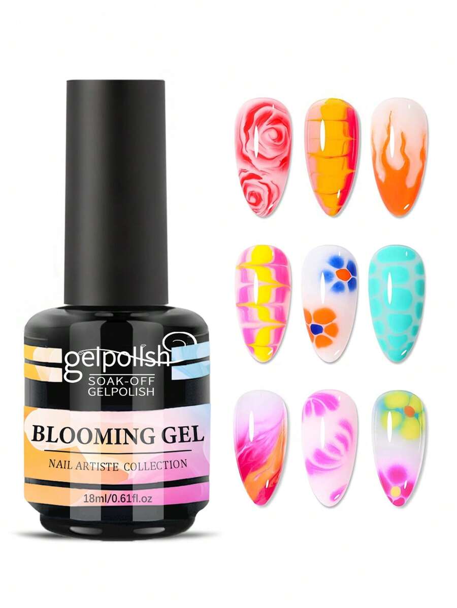 GELPOLISH 18毫升绽放凝胶指甲油,透明UV LED花朵凝胶指甲油,可打造大理石、天然石材、水彩花卉图案,可卸除凝胶指甲油,DIY美甲设计,美甲礼品,适合女性 - 無色 - 查看 1
