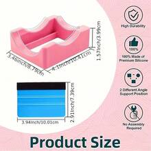 Soporte de copa de silicona con ranuras incorporadas y raspadores de fieltro en el borde - Antideslizante, apto para adhesivos de vinilo y manualidades