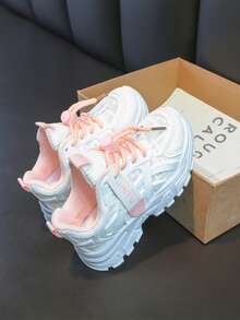 Girls' Low-Top Casual Sneakers, Comfortable Non-Slip Sports Shoes, Suitable For Outdoor Activities - Pink - View 11