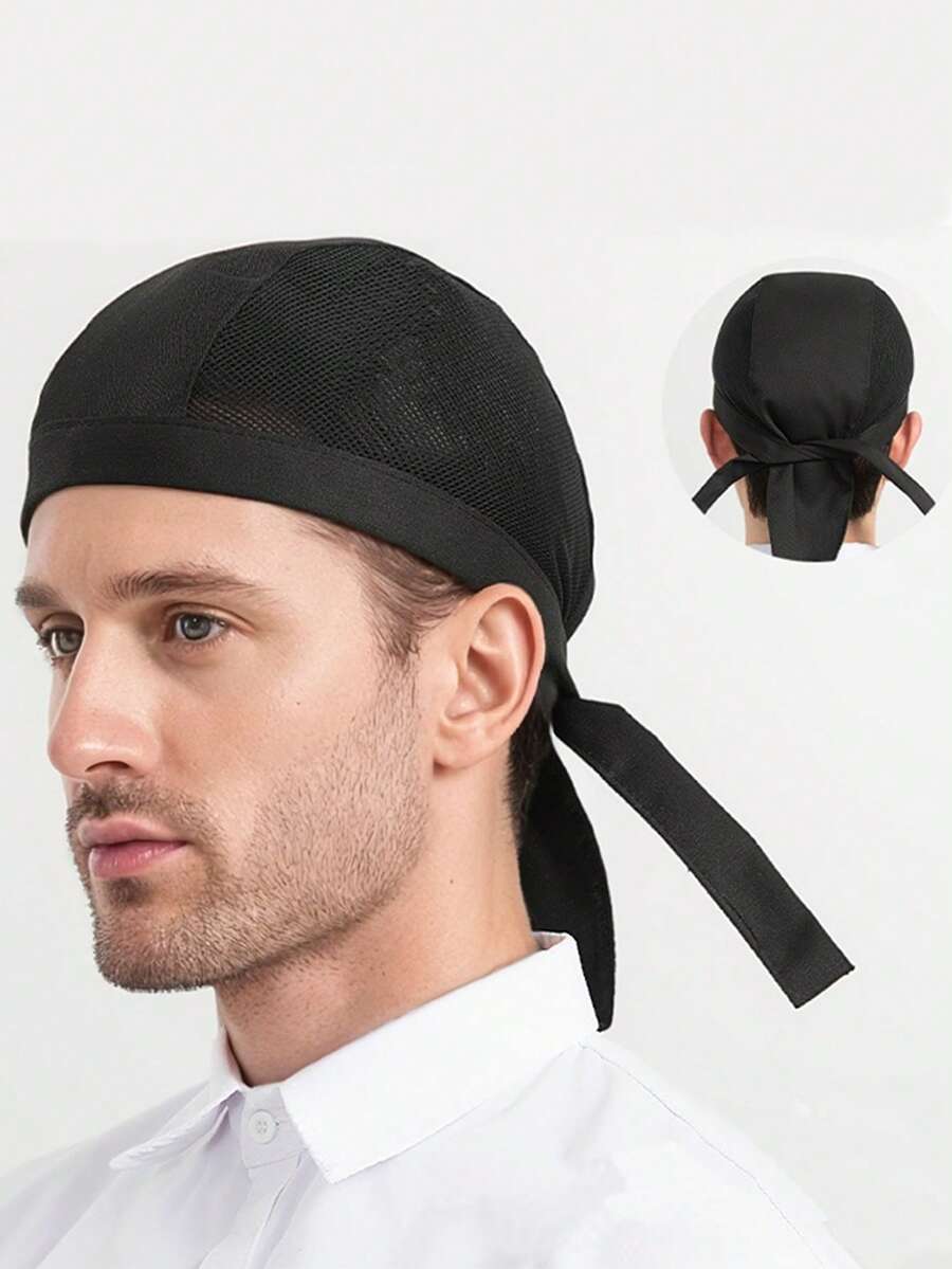 男女通用厨师帽弹力厨房厨师帽烹饪厨师帽食品服务透气厨师帽餐饮厨师帽服务员帽