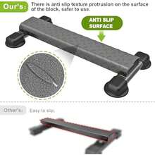 Steel Calf Raise Bar Versatile Standing Calf Raise Hine Wider AntiSlip Solid Calf Block Rounded Edge Design Perfect For Calf Stretching Squat Foot Stretch 800 Lbs Capacity - Black - View 5