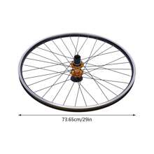 CNCEST Mountain Bike Wheelset, 29 Inch Aluminum Alloy Rim Disc Brake MTB Wheelset, Quick Release Front Rear Wheels Bike Wheels, Double Six-Hole Disc Fit 7-12 Speed Cassette Bicycle Wheelset (Gold)