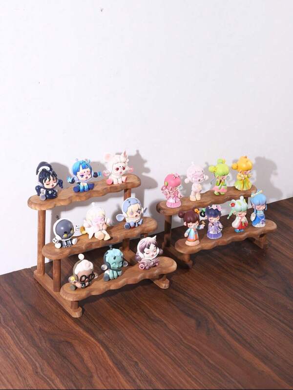Wooden Creative Display Stand For Collectibles, Figurines, Ornaments, Shelved Display Rack