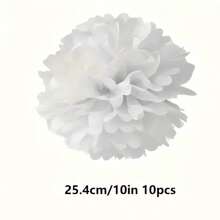 9 peças/Conjunto Bolas de Flores de Papel para Festa de Casamento, Bolas de Flores de Papel Brancas, Enfeites Penduráveis para Arco de Casamento, Itens Decorativos Centrais de Mesa para Jantar de Casamento, Decoração de Teto, Bolas Decorativas para Bottom de Festa, Adequado para Decoração de Local de Casamento, Decoração de Feriados, Decoração de Festa