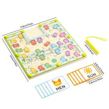 Puzzle Beads Parking Lot Alphabet Matching Game Number Maze Pen Walking Beads Moving Car Puzzle Toys Easter Christmas Halloween Birthday Gifts