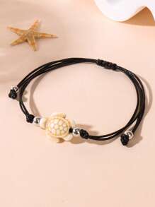 1 pieza Pulsera colgante de tortuga marina, adecuada para el atuendo de verano, vacaciones en la playa y viajes