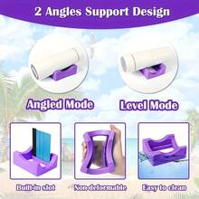 Soporte de copa de silicona con ranuras incorporadas y raspadores de fieltro en el borde - Antideslizante, apto para adhesivos de vinilo y manualidades