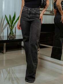 WIDE LEG PANTS - Flint Stone - View 1
