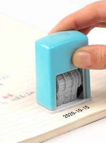 Small Adjustable Date Stamp, Manually Adjustable Year/Month/Date, Self-Inking Printer For Production Date, No Ink Included (Requires Separate Ink), Roller Stamp For Calendar Date, Production Date Number,Back To School,School Supplies