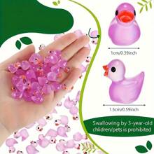 50/100 Pcs Classic Mini Resin Duck Figurines - Multipurpose Animal Themed Decor Suitable For All Room Types, No Power Required, Ideal For Christmas Decoration, Collectible Statue | Classic Cartoon Style | Resin Structure