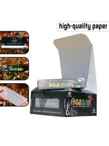 50 Pieces/Box Of Cigarette Paper, 32 Pieces Of 110mm Black Pre-Roll Paper/Book Handmade Roll Paper Accessories, Ultra-Thin Slow Burning Roll Paper With Tips, Suitable For Christmas Gifts, Halloween Gifts, Valentine's Day Gifts, New Year Gift Parties And Holiday Supplies, Easy To Carry