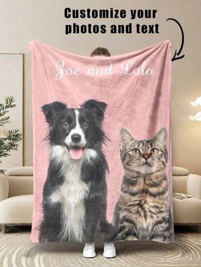 1 Peça Cobertor Personalizado com Foto, Cobertor de Flanela Personalizado com Foto e Texto, Presente do Dia das Mães para Mãe, Presente do Dia dos Pais para Pai, Cobertor de Estimação, Cobertor de Cachorro, Cobertor de Cama, Cobertor Personalizado com Foto, Cobertor de Foto Familiar Personalizado, Cobertor Gráfico Personalizado, Cobertor Personalizado, Cobertor Personalizado com Foto, Cobertor Doméstico, Cobertor de Escritório, Multifuncional, Durável, Ornamental, Reutilizável, Requintado, Estiloso, de Alta Qualidade, Colorido, Moderno, Personalizado, Único, Presentes Ideais para Ele, Presentes Ideais para Ela, Namorado, Pai, Namorada, Mãe, Família, Amigos, Sala de Chá, Casa, Jardim, Escritório, para Aniversários, para o Dia dos Namorados, para o Dia das Mães, para Aniversários, para o Dia dos Pais, para Formatura, para Casamentos, para Inauguração da Casa