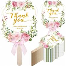 40/30/20/10 pezzi Set di eleganti ventagli pieghevoli per matrimonio, regali per la festa nuziale con manico in legno e nastri verdi, design floreale moderno, forniture per matrimoni, adatti per addio al nubilato, accessori da ballo, regali per anniversari, decorazioni per matrimoni, omaggi agli ospiti