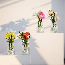 1/5/10/20/48 قطعة زهور محاكاة ثلاثية الأبعاد تضيء في الظلام، زجاجات ديكور منزلية، ديكورات مبتكرة للمكتب، ديكور السيارات، ديكورات الزفاف، هدايا الزفاف، طراز وألوان عشوائية، هدايا للاحتفال بالصيف أو العودة للمدرسة، لوازم المدرسة، ديكور الغرفة